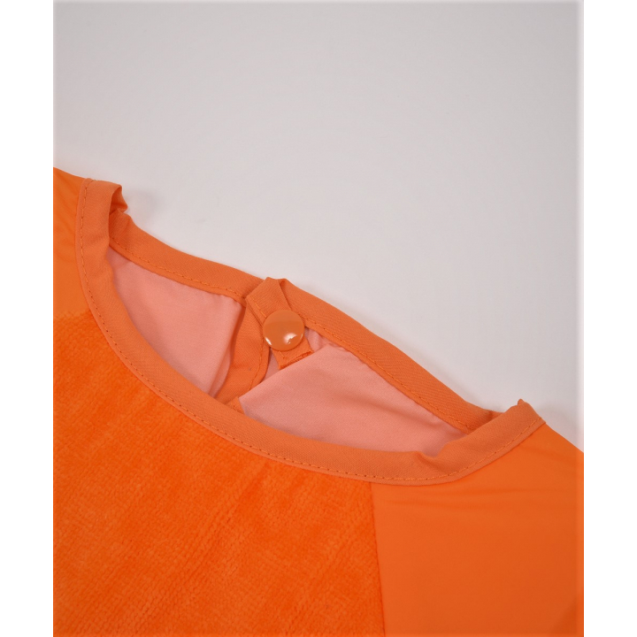 長袖エプロンＬ　オレンジ